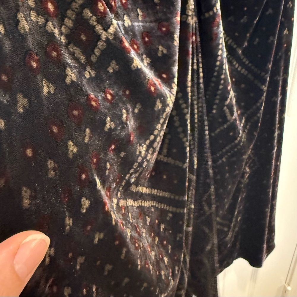 Sea New York Delphine Midi Dress Women’s Sz L Black Velvet Long Sleeves Elegant - Picture 7 of 12